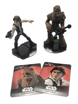 Disney's Infinity Han Solo and Chewbacca Figures & 2 Cards - Image 1 of 4