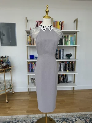 Vestido Vaina Gris Asos, Talla Regular 2, Buen Estado Usado Foto 1 de 4