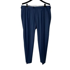 SUITSUPPLY Herren Modell maßgeschneiderte Wollhose 40 x 30,5 blau vorne flach schmal gerade neu - Bild 1 von 12