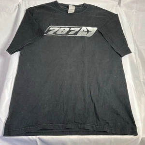 VTG (Y2K) BOEING 787 Adult Men’s T-Shirt Black Size (Large) - RARE - GRAIL FIND - Picture 1 of 6