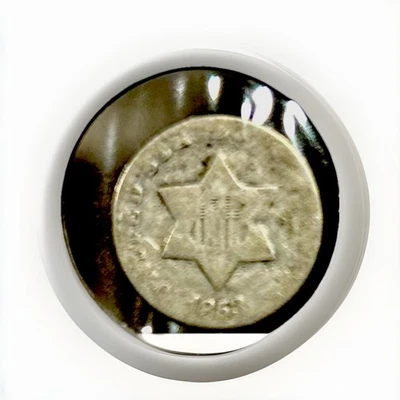 1853 Three 3 Cent Silver Coin - Image 1 of 2