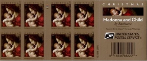 USPS FOREVER Madonna And Child Sheet Of 20 Book Christmas Holiday Stamps - Picture 1 of 2