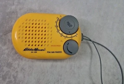 Radio AM/FM Eddie Bauer amarilla a prueba de salpicaduras probada funciona muy bien Foto 1 de 4