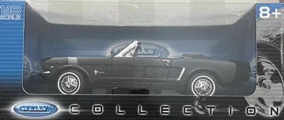 Welly 1/18 Scale Diecast - 1964-1/2 Ford Mustang Convertible - Black Rare - Image 1 of 3