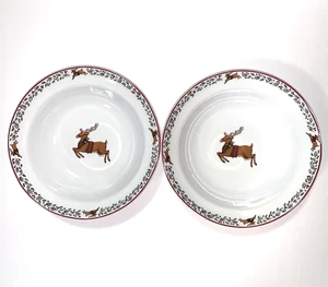 2 International China Over The Housetops Round Serving Vegetable Bowls 9 1/4" - Picture 1 of 12