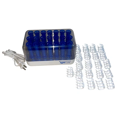 Remington Blue Tight Curls H-21SP Blue Pageant Spiral Hot Rollers Wax Core Clips - Image 1 of 4