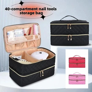 40 Gitter Nagellack Aufbewahrungstasche Tragbare Handtasche mit Griff Reise Nagelstudio - Bild 1 von 27