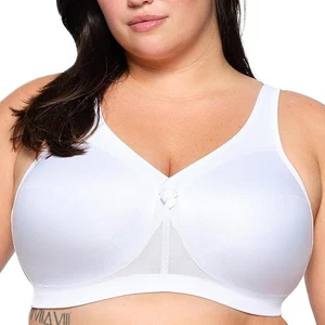NEU Glamorise Damen weiß MagicLift Active Support BH ohne Bügel 1005 Gr. 48D - Bild 1 von 7