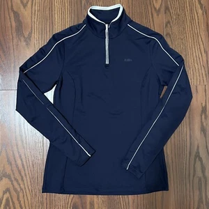 Killy 1/2 Zip Navy Blue Womens Top Ski Snowboard Base Layer Stretch Fabric Sz 10 - Picture 1 of 9