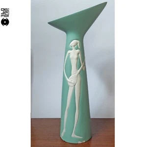 Vibi Vi.Bi. Torino Italy n. 716 grande vaso ceramica con figura di donna 1960s - Imagen 1 de 10