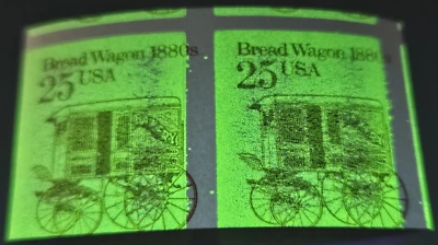 IMPERFORATE Scott #2136a, 25c vagão de pão com bloco de marcação de mudança MNH, - Imagem 1 de 2