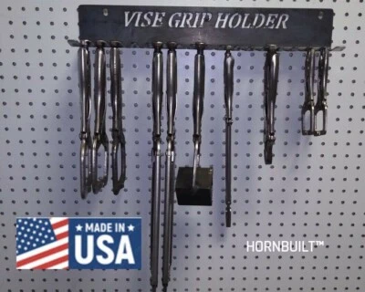 Hornbuilt Vise Grip Holder - Vise Grip Storage Rack  - Wall mount - Holds 16 USA - Image 1 of 4