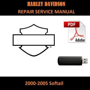 Harley Davidson 00-05 Softail Repair Shop Manual on USB - Picture 1 of 7