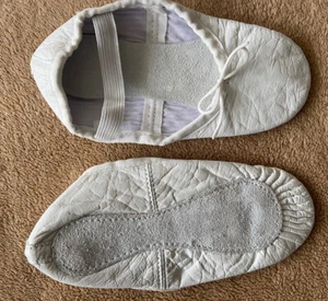 Gymnastik-Schuhe echtes Leder weiß Gr 27/28 Ballett - Bild 1 von 2