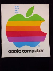 Original Vintage Apple Computer Sticker 1980's style lower case - Picture 1 of 3