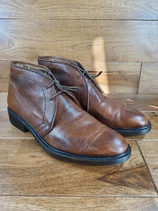Bostonian Crown Windsor Brown Pebbled Leather Chukka Boots Sz 13D Made in Italy - Picture 1 of 12