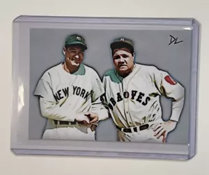 Babe Ruth & Lou Gehrig Limited Edition Artist Signed Trading Card 6/10 - Picture 1 of 2