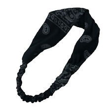6 Pcs Bandana Headband W/elastic Yoga Hair Wrap Paisley Twisted 3" Assorted