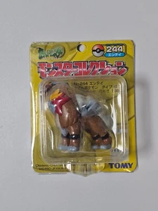Pokemon Tomy Figure Entei Yellow Gen 2 Moncolle Authentic - Picture 1 of 10