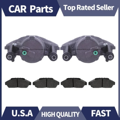 Pinzas de freno delanteras izquierda derecha y pastillas metálicas para GMC C1500 1988-1999 Foto 1 de 4