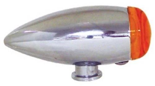 V-Factor 12 Volt Chrome Metal Amber Bullet Turn Signals Single Filament # 11457 Foto 1 de 1