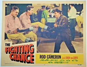 The Fighting Chance 1955, Rod Cameron, tarjeta de vestíbulo de película de colección, carreras de caballos BN6 - Imagen 1 de 1