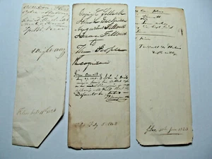 Three 1823 & 1828 Oswego (N.Y.) County or City Court or Clerk Documents - Picture 1 of 4