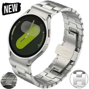 No Gap Metal Link Strap for Samsung Watch 7 6 5 Pro 4 Fe Band 40 44 47mm 43 46mm - Picture 1 of 29