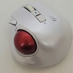 DIGIO Minisize TRACKBALL Mouse Wireless MUS-TBLF134 White 5 Button Wheel Scroll - Picture 1 of 18