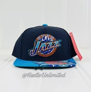 NEW Utah Jazz Mitchell Ness Snapshot NBA Hardwood Classics SnapBack Cap Hat - Picture 1 of 9