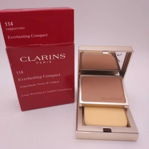 Clarins Everlasting Compact Foundation .3oz 114 CAPPUCCINO - Picture 1 of 5