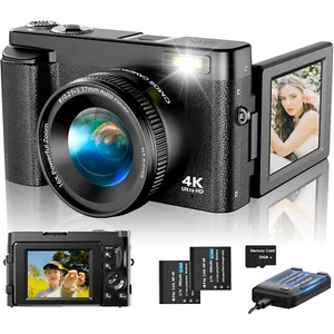 4K Digital Camera for Photography Autofocus, Upgraded 48MP Vlogging Camera 16x - Afbeelding 1 van 9