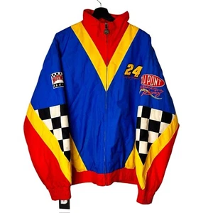 Vintage 90's Jeff Gordon NASCAR Racing Jacket Sz XL (A7350) Nutmeg Windbreaker - Picture 1 of 6