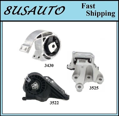 3PCS TRANSMISSION MOUNT FIT 2020-2024 CADILLAC XT6, XT5 3.6L 4WD - Image 1 of 4