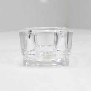 Vintage Kristallklar 24% Bleikristallglas Quadratisch Kerzenhalter Made In USA - Bild 1 von 9