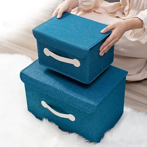 Foldable Storage Boxes with Lids Storage Bins Closet OrganizersFabric Cube Box - Picture 1 of 11