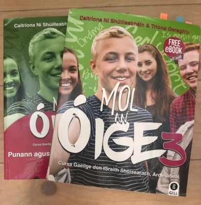 Mol an Oige 3 Junior cert Irish - Textbook & Workbook Set (2018) **USED** - Image 1 of 4