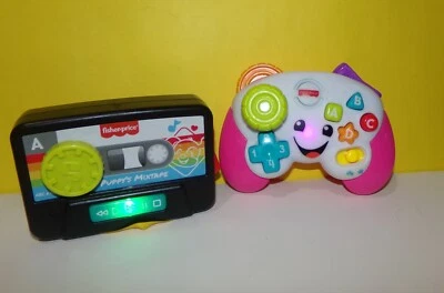 Fisher-Price Laugh & Learn Cinta Mezcla para Cachorros, Reproductor de Cassette Retro Juguete con Sonidos Foto 1 de 3