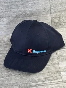NUEVO SIN ETIQUETAS DE COLECCIÓN Gorra de béisbol ajustable con espalda a presión Kmart Express sombrero de papá azul OSFA - Imagen 1 de 17