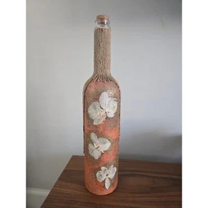 Handmade Papier Mache Applique Collage Decorative Bottle - Picture 1 of 9