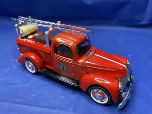 Golden Wheel Diecast 1940 Ford Red FDNY Fire Pickup Truck 1:34 - Picture 1 of 16