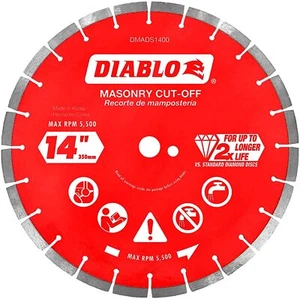 Diablo DMADS1400 14" Diamond Segmented Masonry Cut-Off Blade - Picture 1 of 3