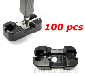 100 Pack Keystone Jack Punch Down Stand Holder for 110 Blade Wire Tool RJ45 RJ11 - Picture 1 of 3