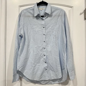 Xirena Beau Shirt Blau Button Down Langarm Baumwolle Oberteil Größe XS - Bild 1 von 8