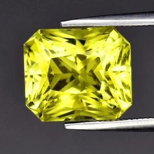 💎 Quarzo Limone Naturale 4,09ct 10x8,7mm VS Taglio Radiante - Gemma Brasile - Foto 1 di 4