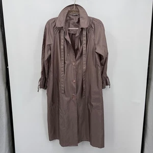 Vintage Forecaster of Boston Trench Rain Coat Womens Sz 7/8 Brown Lightweight - Picture 1 of 11