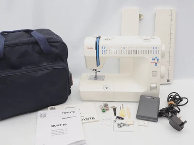 Toyota Quiltmaster Quilt 50 Sewing Machine - PAT Tested, w Extension Table & Bag — 第 1/4 张图片