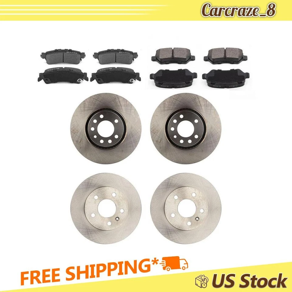 Pastillas de freno y rotores delanteros traseros para Chevrolet Astra 1.8L 2000-2003 2006-07 2008 Foto 1 de 4