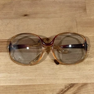 Vintage Michelle Brevet 1970s Acrylic Large Frame Sunglasses Smoke lens - Picture 1 of 7