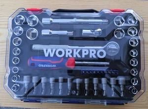 WorkPro 47 Piece 3/8" Drive 6 Point Socket Set Metric & SAE - Picture 1 of 22
